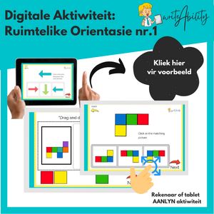 Visuele Persepsie: Ruimtelike Oriëntasie Nr. 1 (Digitale Aktiwiteit). WriteAbility