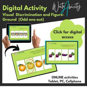 Visual Perceptual Skills: Visual Discrimination and Figure Ground Nr. 2 (Digital Activity) WriteAbility