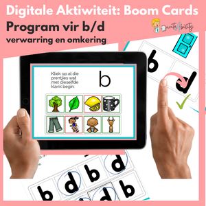 Klankomruiling en b/d verwarring: (Digitale aktiwiteit) WriteAbility