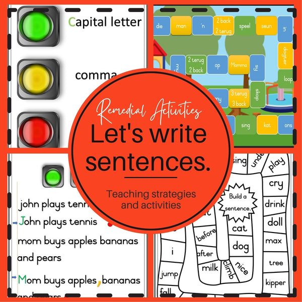 Let's write sentences: Remedial strategy, worksheets, and activities. WriteAbility