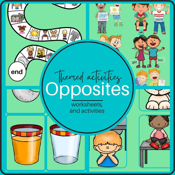 Opposites: Activities, posters and perceptual worksheets WriteAbility