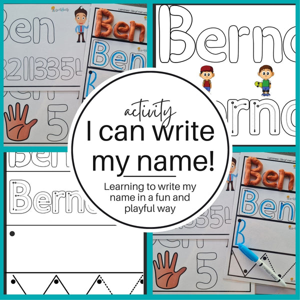 I can write my name: Build your name with playdough. WriteAbility