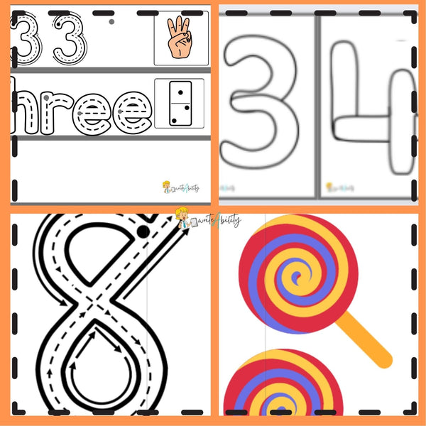 Fun with Number Names 1-10 : Flashcards, Playdough and Tracing Activities. WriteAbility