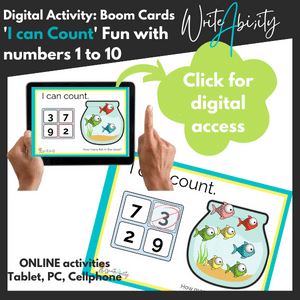 Fun with numbers; Counting and number sense activities 1-10 (DIGITAL) WriteAbility