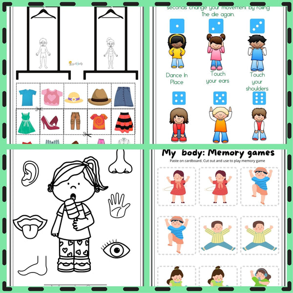 My Body: Visual Perceptual and Fine Motor Activities WriteAbility