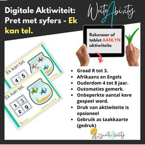 Pret met Syfers: Ek kan tel (Digitale (AANLYN) aktiwiteit). WriteAbility