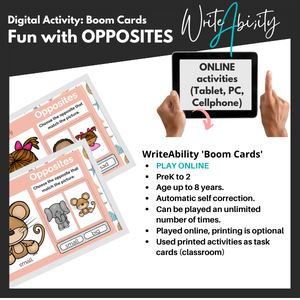 Fun with Opposites: Digital Activity. WriteAbility