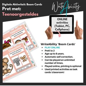 Visuele Diskriminasie: Teenoorgesteldes (Digitale Aktiwiteit). WriteAbility