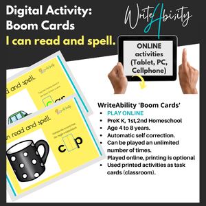Fun with Sounds: I can read and spell. (Digital/ Online Activity) WriteAbility