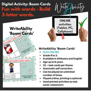 Fun with Words: Build 3-letter words. (Digital Activity) WriteAbility