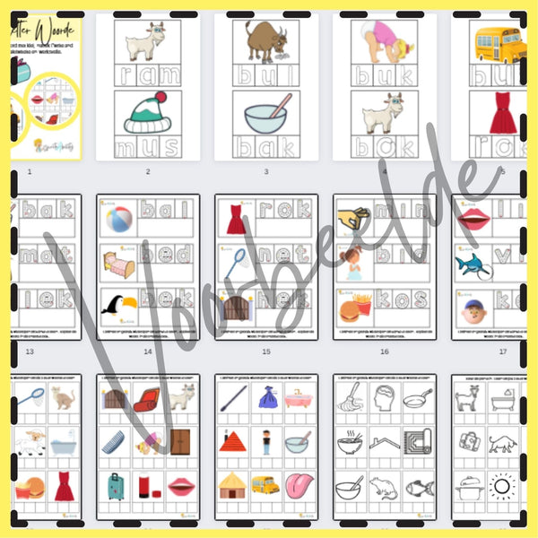 Kom Ons Skryf: 3 Letter Woorde. WriteAbility