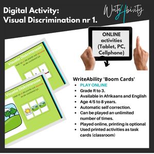 Visual Perceptual Skills: Visual Discrimination Nr. 1(Digital Activity) WriteAbility