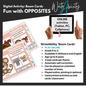 Fun with Opposites: Digital Activity. WriteAbility