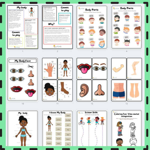 My Body: Visual Perceptual and Fine Motor Activities WriteAbility