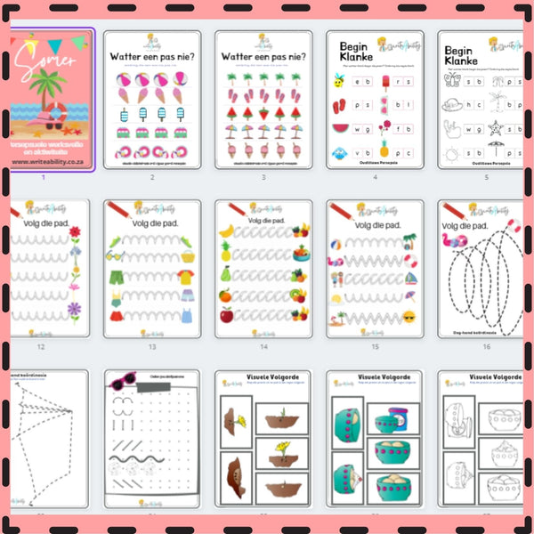 Summer: Perceptual and fine motor activities. WriteAbility