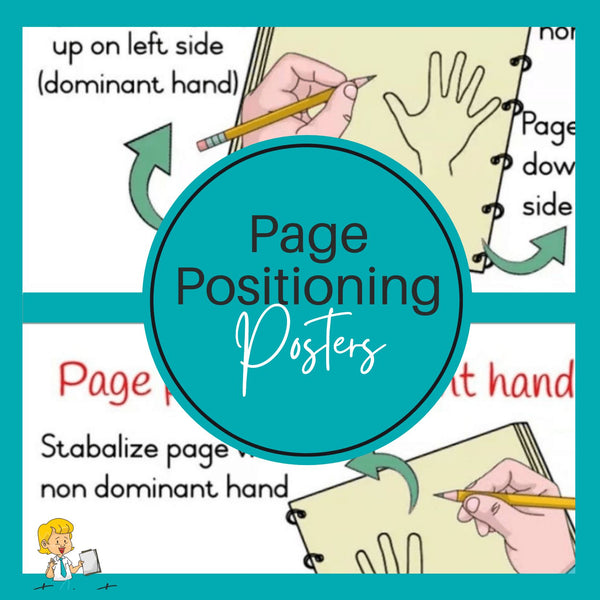 Classroom Poster: Page Positioning For Comfortable Writing WriteAbility
