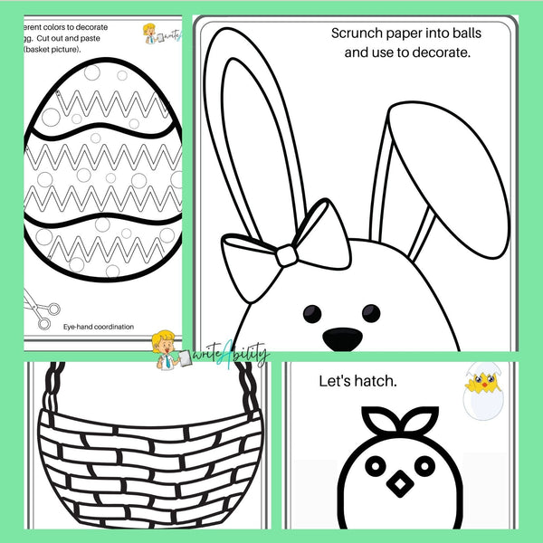 Easter Fun: Fine Motor and Visual Perceptual Worksheets and Activities WriteAbility