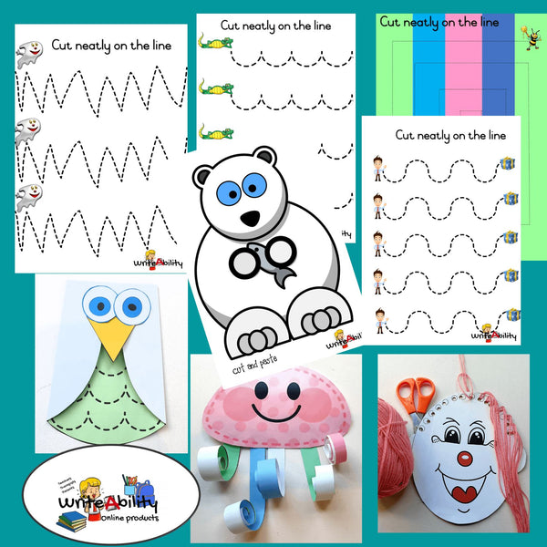 Fynmotoriese Ontwikkelingsprogram- Knipvaardigheid en Fynmotoriese Aktiwiteite Pakket WriteAbility