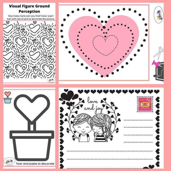 Perceptual and Fine Motor Activities (Valentine's Day) WriteAbility