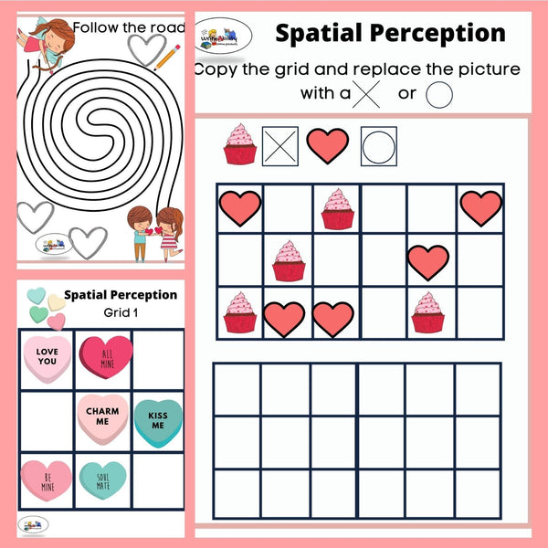 Perceptual and Fine Motor Activities (Valentine's Day) WriteAbility