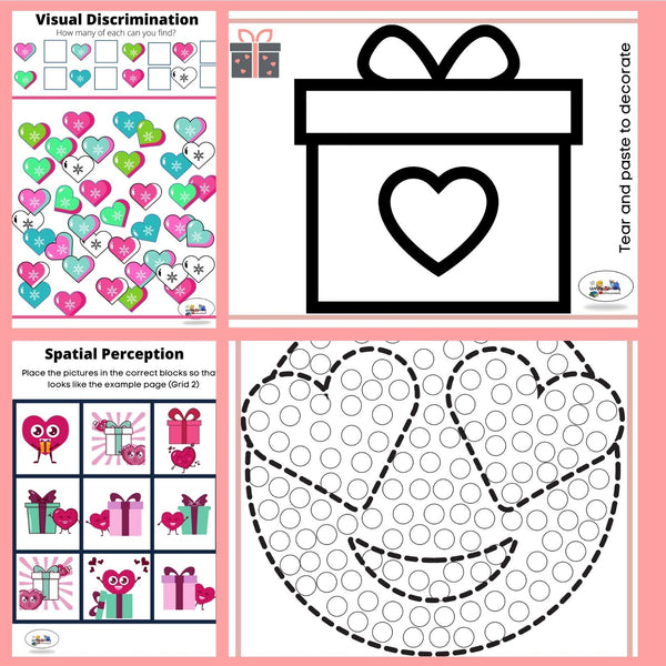 Perceptual and Fine Motor Activities (Valentine's Day) WriteAbility