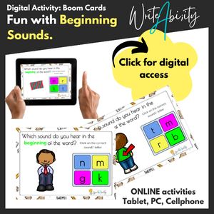 Fun with Beginning Sounds: Digital (online) activity. WriteAbility 