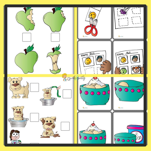 Visual Sequencing: Perceptual activities and worksheets. WriteAbility 