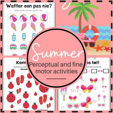 Summer: Perceptual and fine motor activities. WriteAbility 