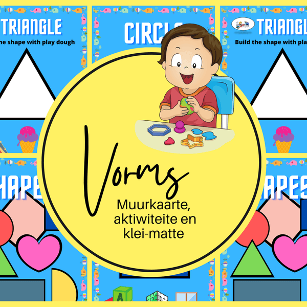 2D Vorms (Muurkaarte, Kleimatte en aktiwiteite) WriteAbility 