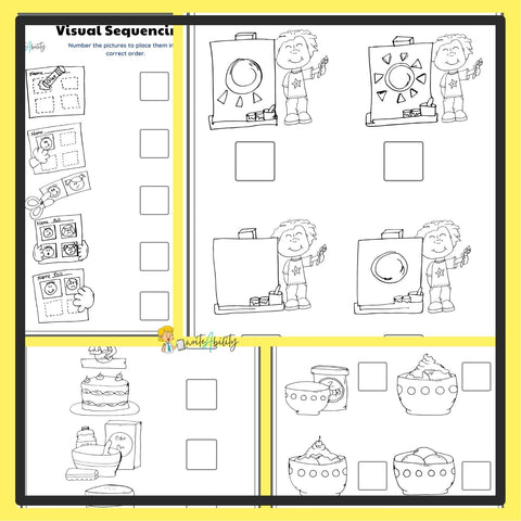 Visual Sequencing: Perceptual activities and worksheets. WriteAbility 