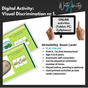 Visual Perceptual Skills: Visual Discrimination Nr. 1(Digital Activity) WriteAbility 