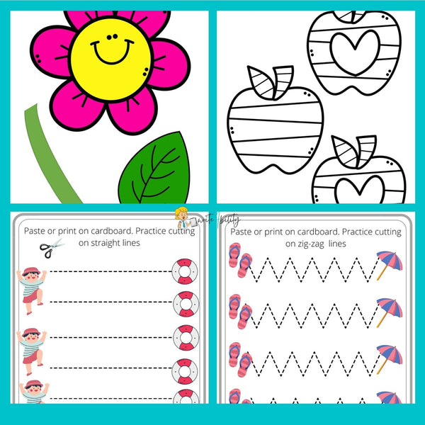 Cutting Skills: Fine Motor Activity Pack (Vol. 2) WriteAbility 