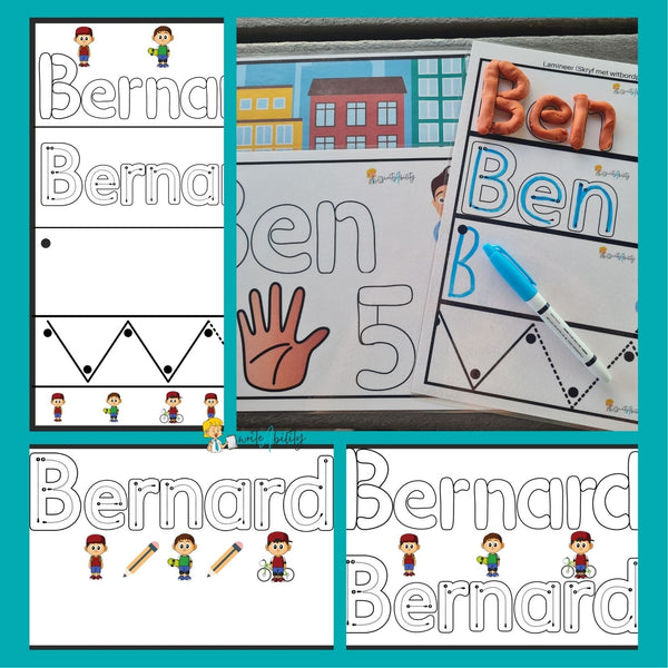 I can write my name: Build your name with playdough. WriteAbility 