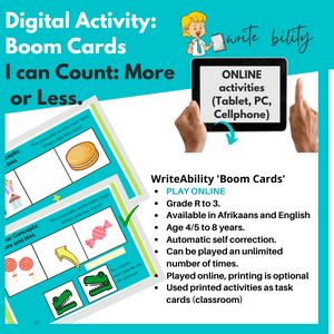 Number Concepts: More or Less (Digital Activity) WriteAbility 