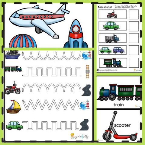 Transportation: Perceptual Activities, Games and Worksheets WriteAbility 