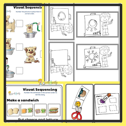 Visual Sequencing: Perceptual activities and worksheets. WriteAbility 