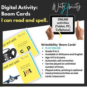 Fun with Sounds: I can read and spell. (Digital/ Online Activity) WriteAbility 
