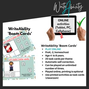 Fun with Words: Build 3-letter words. (Digital Activity) WriteAbility 