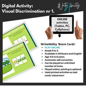 Visual Perceptual Skills: Visual Discrimination Nr. 1(Digital Activity) WriteAbility 