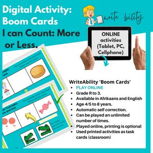 Number Concepts: More of Less (Digital Online Activity) WriteAbility 