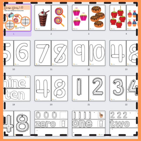 Fun with Number Names 1-10 : Flashcards, Playdough and Tracing Activities. WriteAbility 