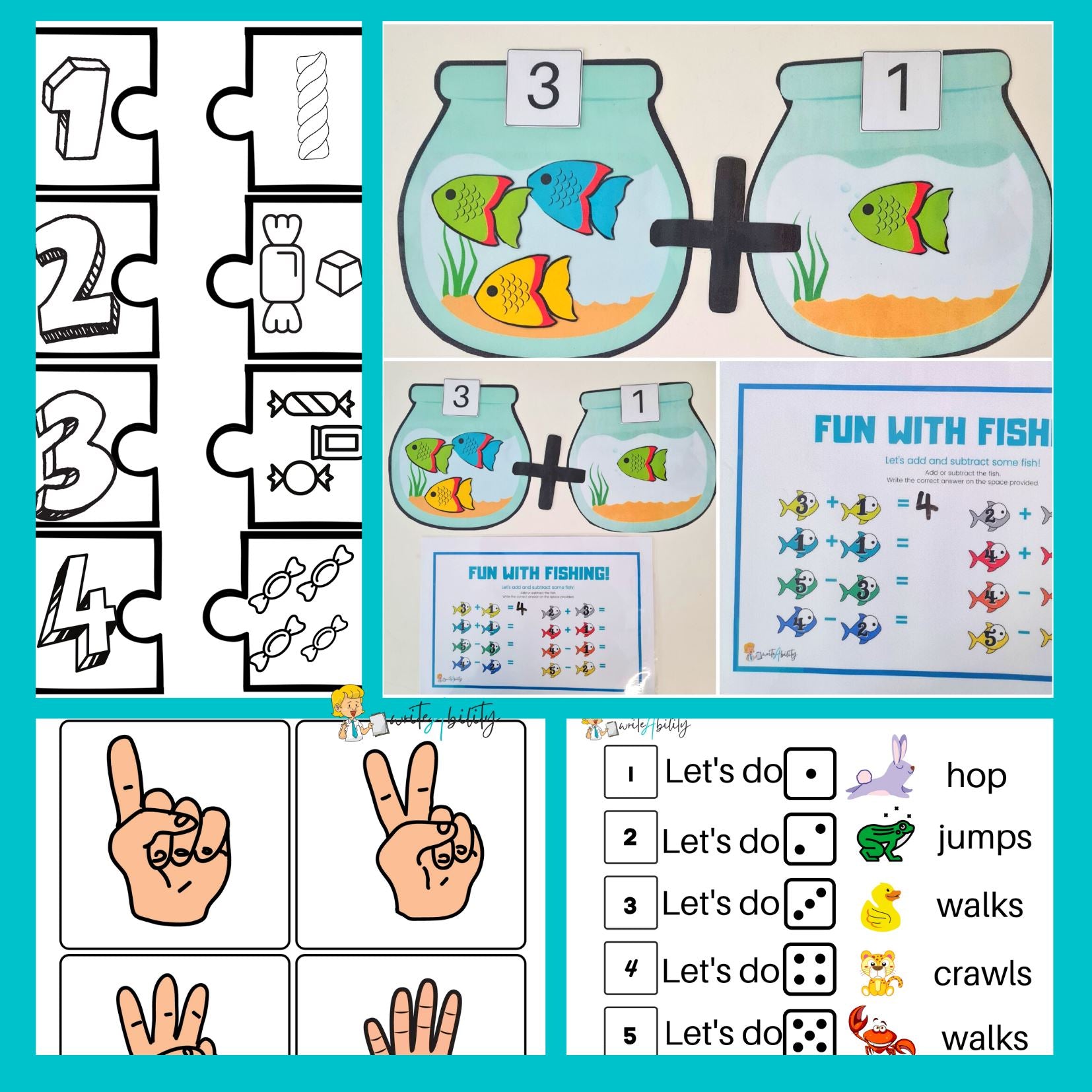 Number Games: Fun Activities to develop number concepts (Number 1 to 1 ...