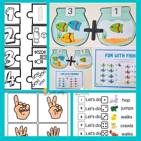 Number Games: Fun Activities to develop number concepts (Number 1 to 10) Activities WriteAbility 