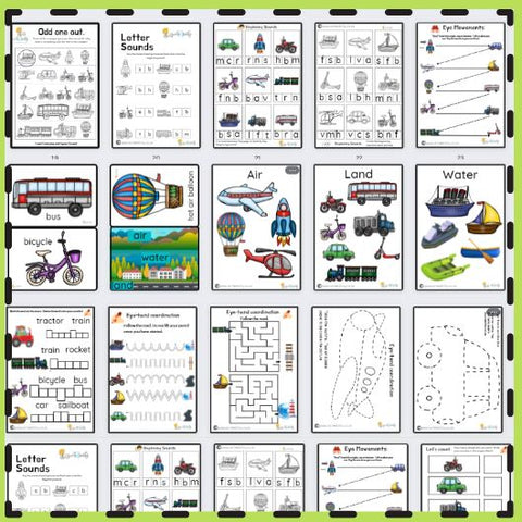 Transportation: Perceptual Activities, Games and Worksheets WriteAbility 