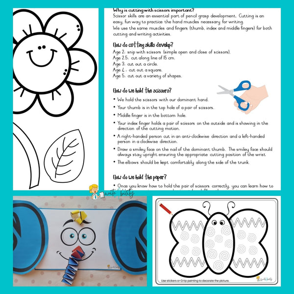 Developing Scissor Skills: Cutting Skills Bundle WriteAbility 