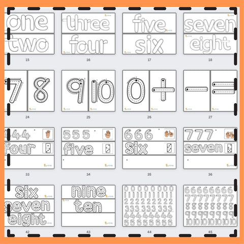 Fun with Number Names 1-10 : Flashcards, Playdough and Tracing Activities. WriteAbility 