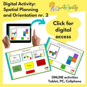 Visual Perception: Spatial perception and Orientation. Nr.2 (Digital Activity). WriteAbility 