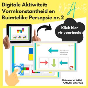 Visuele Persepsie: Ruimtelike Persepsie en Beplanning Nr. 2 (Digitale Aktiwiteit). WriteAbility 