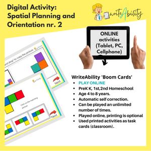 Visual Perception: Spatial perception and Orientation. Nr.2 (Digital Activity). WriteAbility 