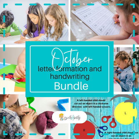 Monthly Resource Bundles: Pre-writing and Handwriting Bundle WriteAbility Afrikaans 